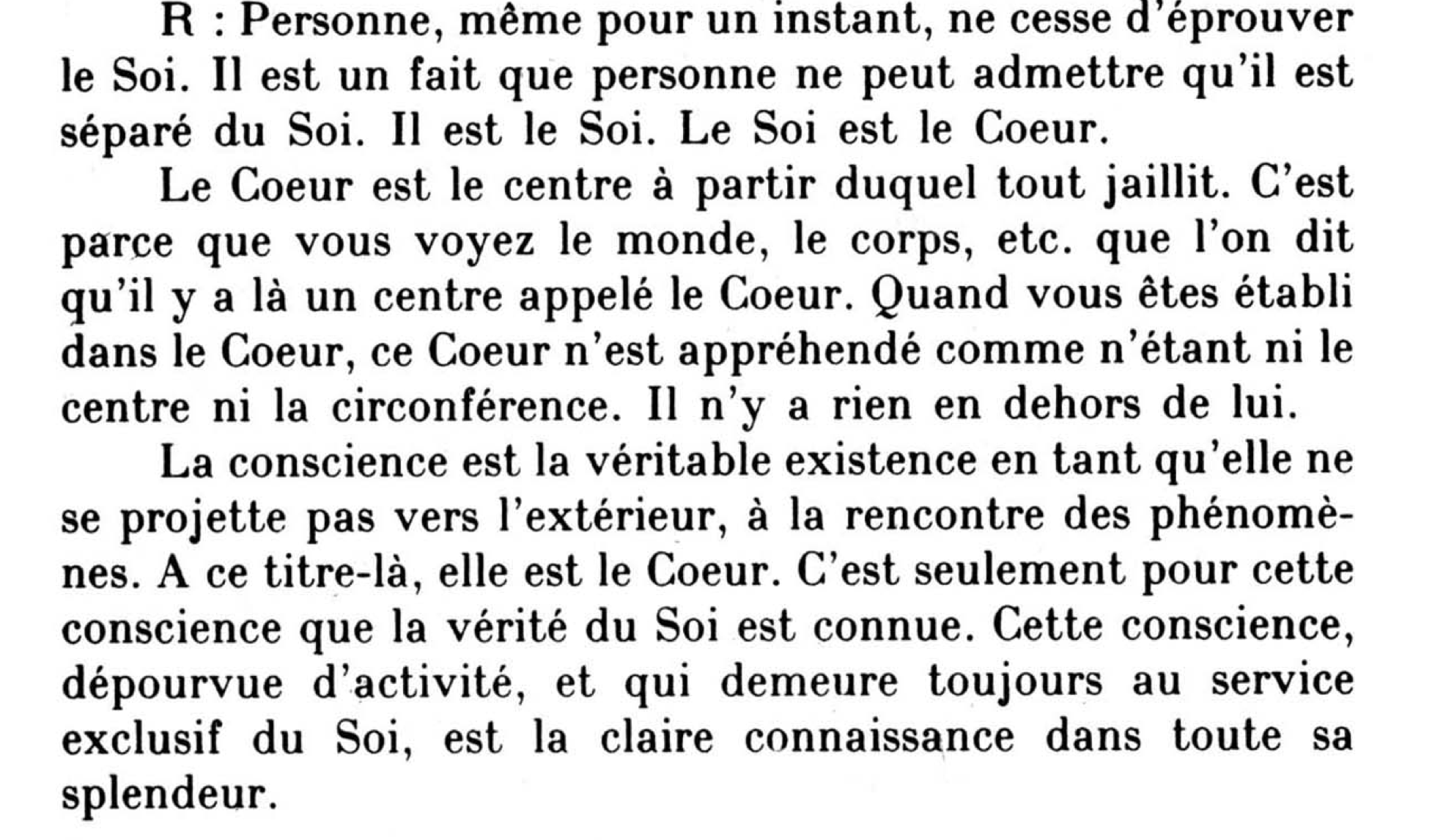 conscience de soi dans le coeur